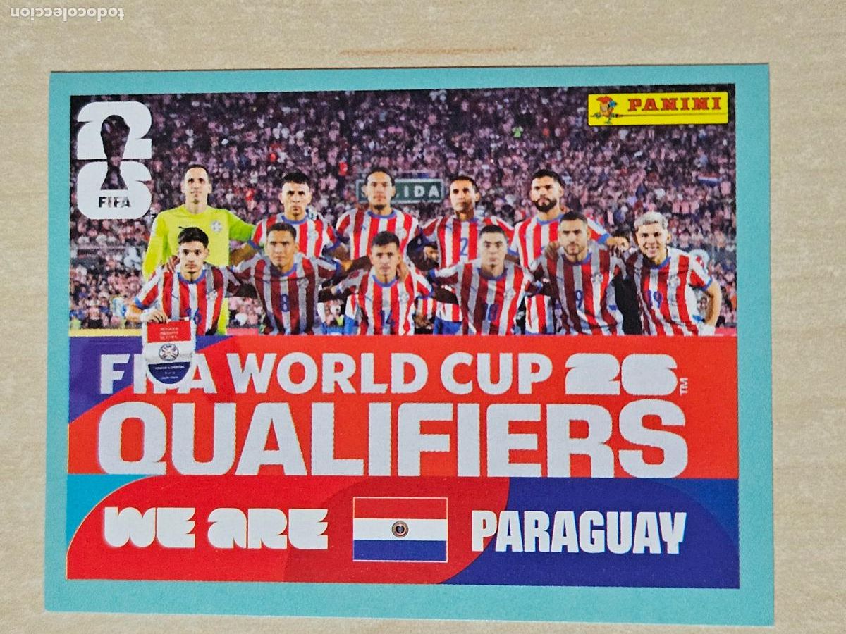 Cromos de f&uacute;tbol: CROMO PAR13 PAR 13 ALINEACION PARAGUAY - MUNDIAL FIFA WORLD CUP 2026 STICKER PANINI SIN PEGAR