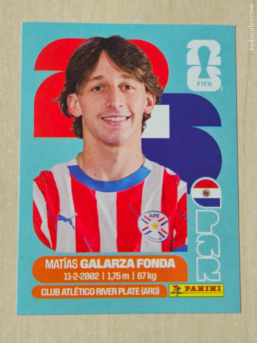Cromos de f&uacute;tbol: CROMO PAR14 PAR 14 GALARZA FONDA PARAGUAY - MUNDIAL FIFA WORLD CUP 2026 STICKER PANINI SIN PEGAR