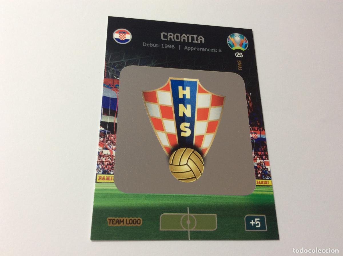 Cromos de f&uacute;tbol: 64 Escudo Croacia UEFA Euro 2020 Preview Adrenalyn XL Panini