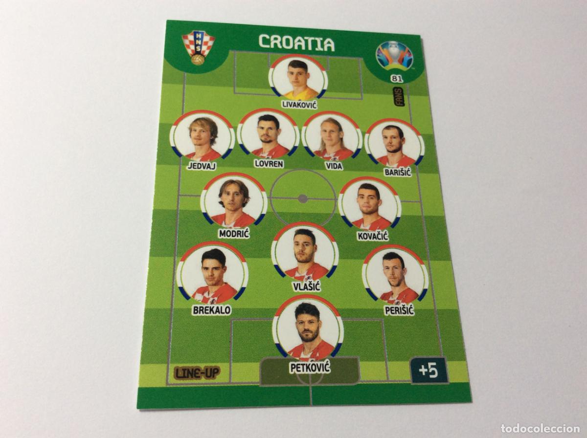 Cromos de f&uacute;tbol: 81 Line-Up Croacia UEFA Euro 2020 Preview Adrenalyn XL Panini