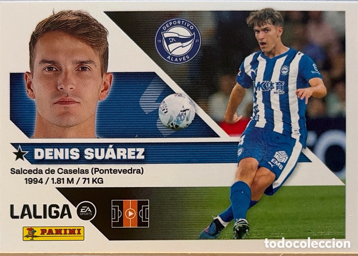 Cromos de f&uacute;tbol: 16.- Denis Su&aacute;rez (ALAVES)- COLECCIONES ESTE 2026/27 (PANINI)