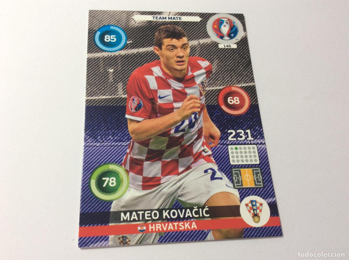Cromos de f&uacute;tbol: 146 Mateo Kovačić Croacia UEFA Euro France 2016 Adrenalyn XL Panini