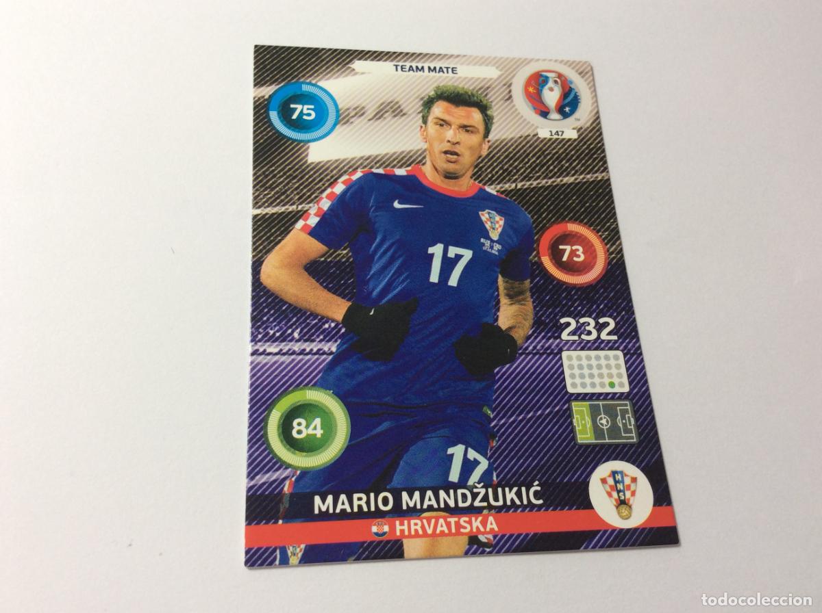 Cromos de f&uacute;tbol: 147 Mario Mandžukić Croacia UEFA Euro France 2016 Adrenalyn XL Panini