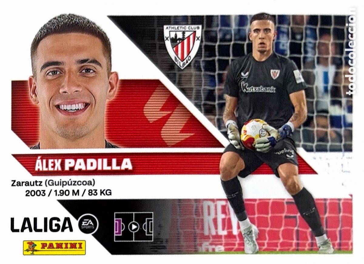 Cromos de f&uacute;tbol: 4.- Padilla (ATHL. BILBAO) - COLECCIONES ESTE 2026/27 (PANINI)