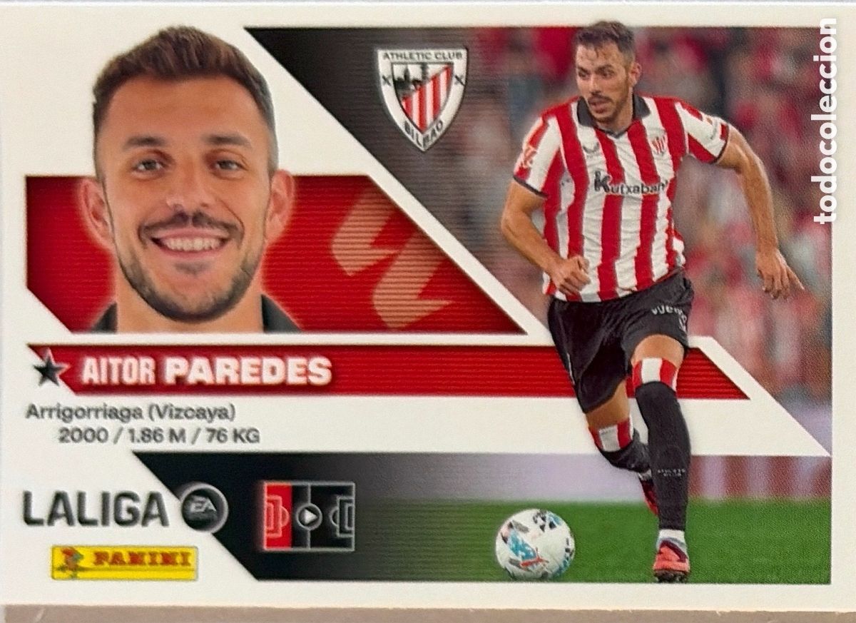 Cromos de f&uacute;tbol: 6A.- Paredes (ATHL. BILBAO) - COLECCIONES ESTE 2026/27 (PANINI)