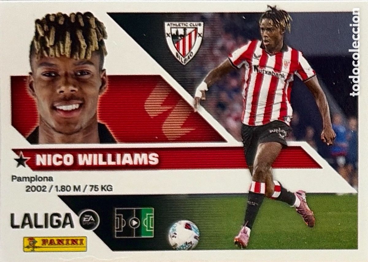 Cromos de f&uacute;tbol: 18.- Nico Williams (ATHL. BILBAO) - COLECCIONES ESTE 2026/27 (PANINI)