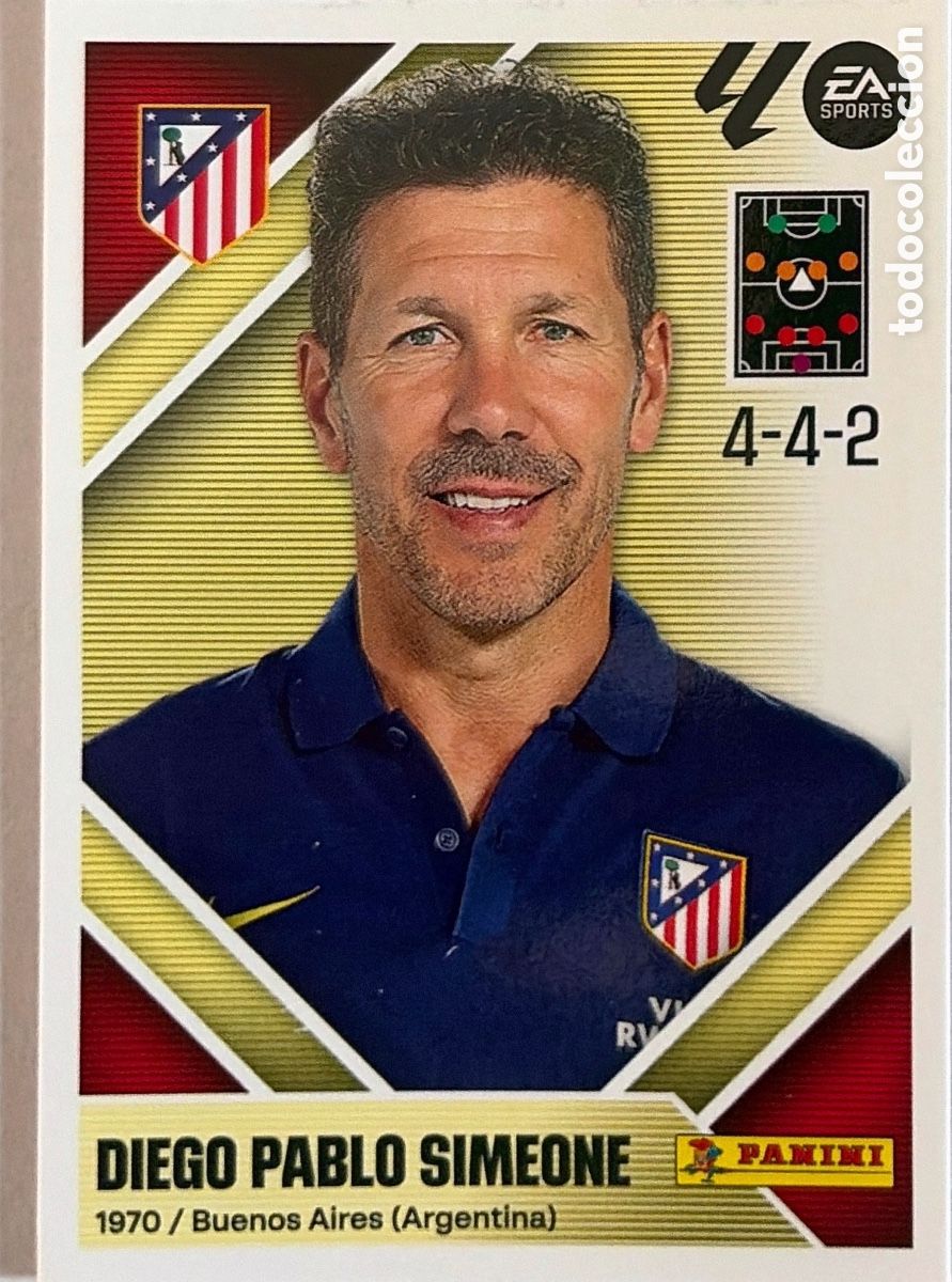 Cromos de f&uacute;tbol: 2.- Diego Pablo Simeone (ATL. MADRID) - COLECCIONES ESTE 2026/27 (PANINI)