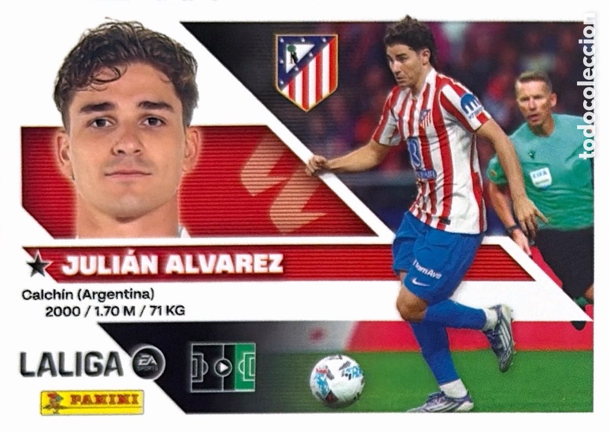 Cromos de f&uacute;tbol: 20.- Juli&aacute;n &Aacute;lvarez (ATL. MADRID) - COLECCIONES ESTE 2026/27 (PANINI)
