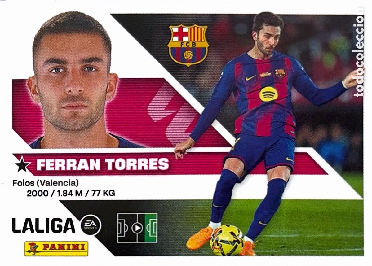 Cromos de f&uacute;tbol: 18.- Ferran Torres (BARCELONA) - COLECCIONES ESTE 2026/27 (PANINI)