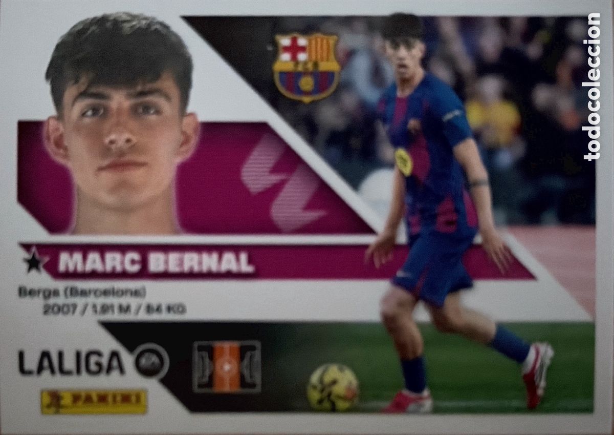 Cromos de f&uacute;tbol: 14.- Marc Bernal (BARCELONA) - COLECCIONES ESTE 2026/27 (PANINI)