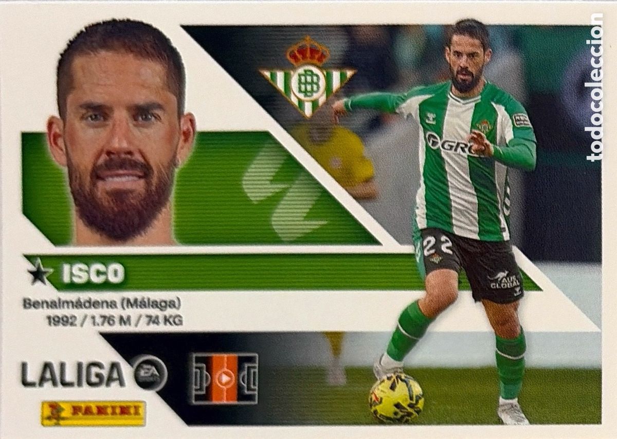 Cromos de f&uacute;tbol: 16.- Isco (R. BETIS) - COLECCIONES ESTE 2026/27 (PANINI)