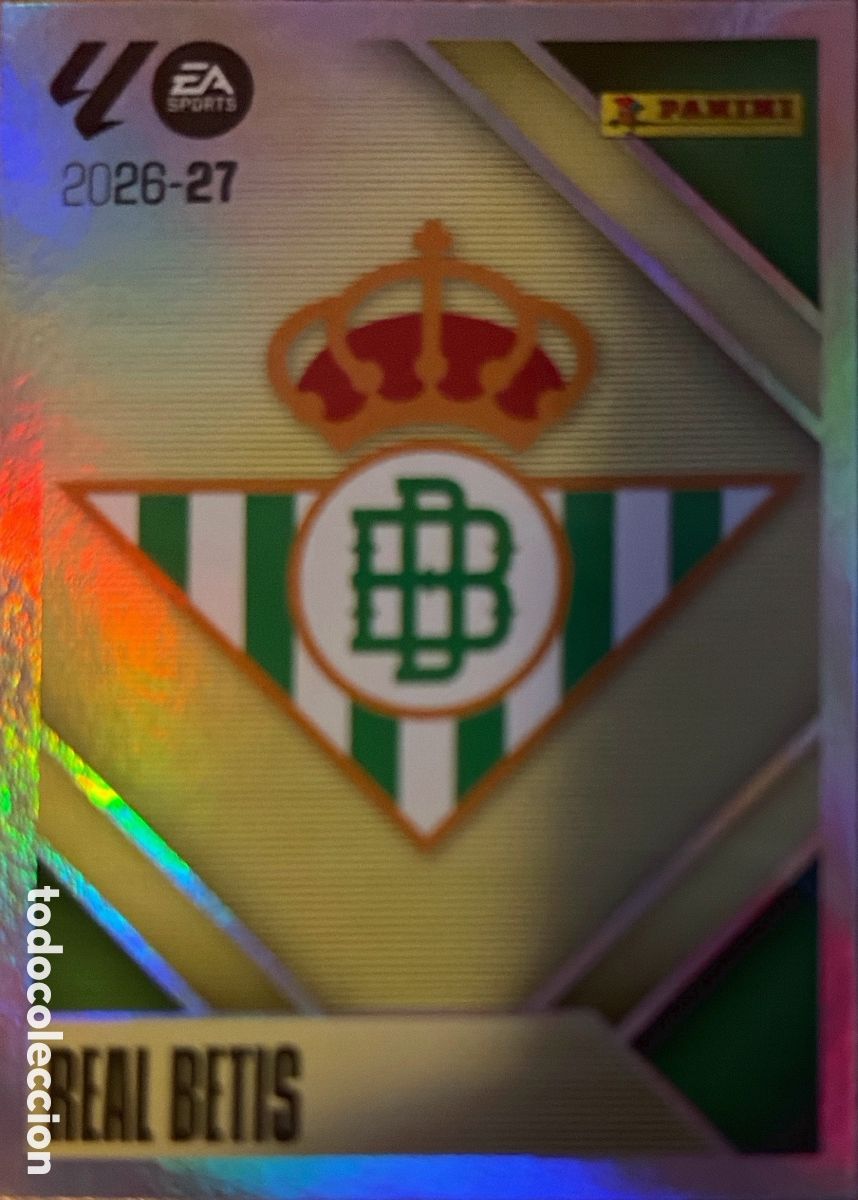 Fu&szlig;ball-Sticker: 1.- Escudo (R. BETIS) - COLECCIONES ESTE 2026/27 (PANINI)