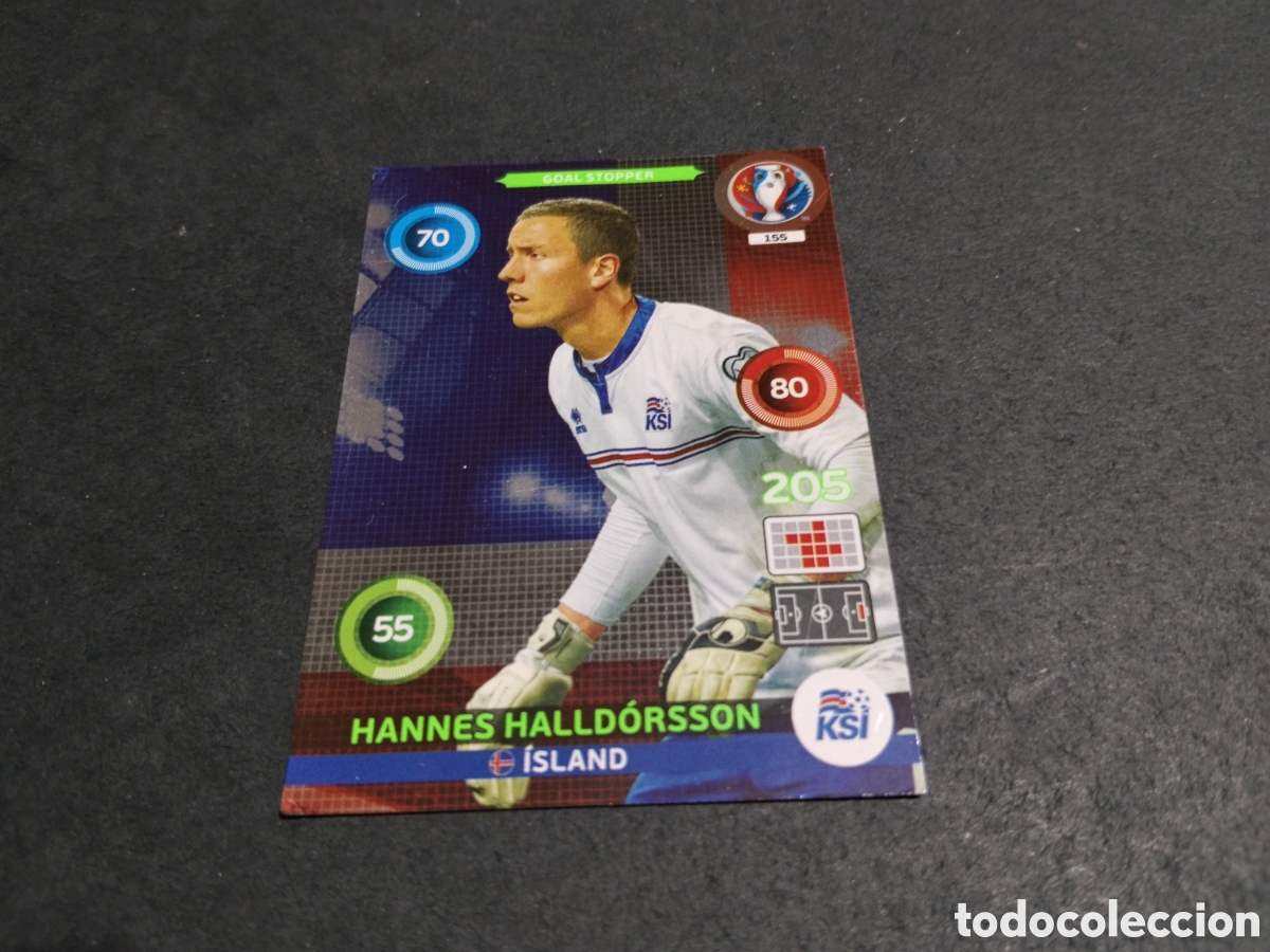 Cromos de f&uacute;tbol: Cromo futbol Hannes Halldorsson, Islandia