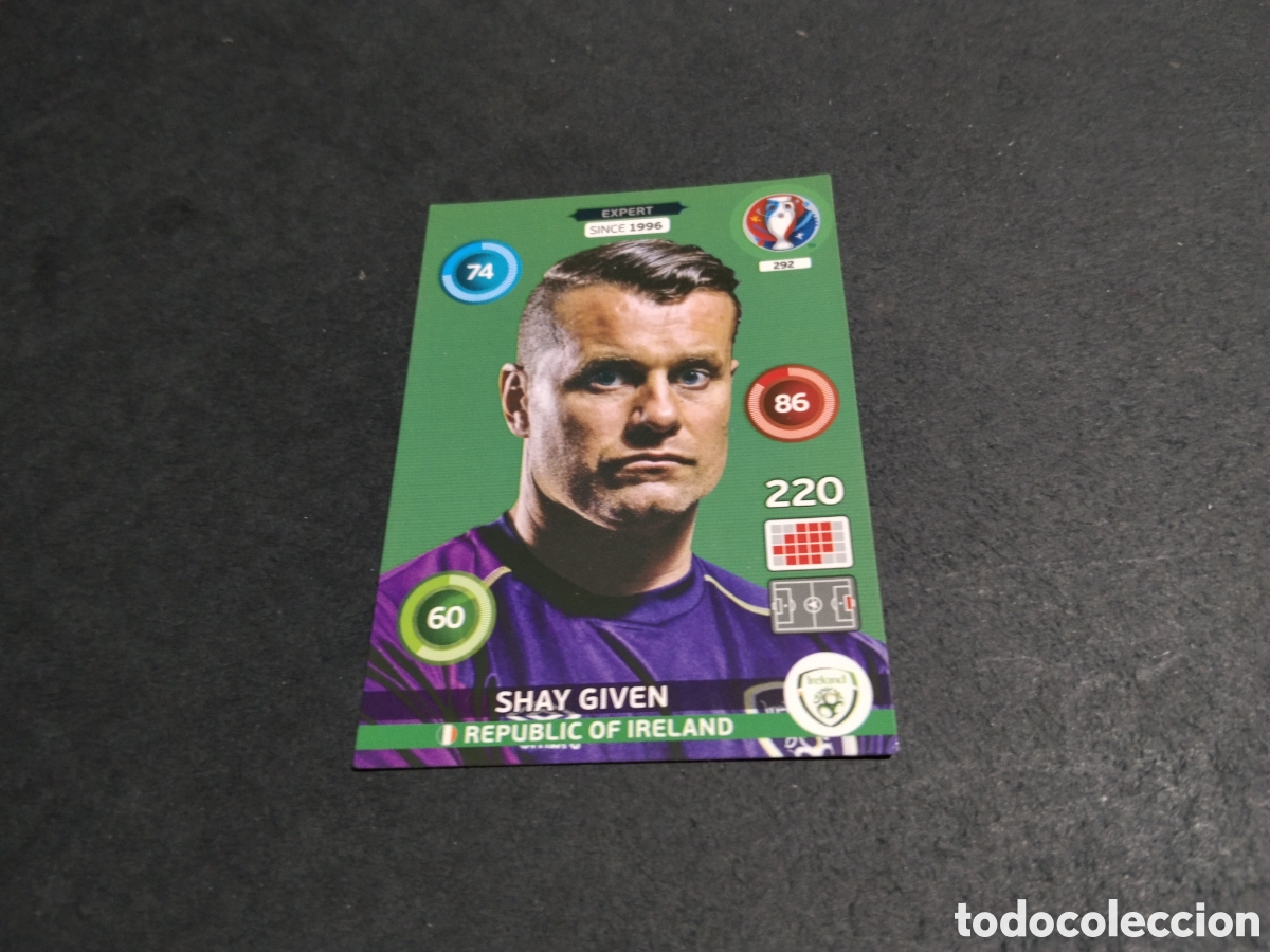 Cromos de f&uacute;tbol: Cromo futbol Shay Given, republica de Irlanda