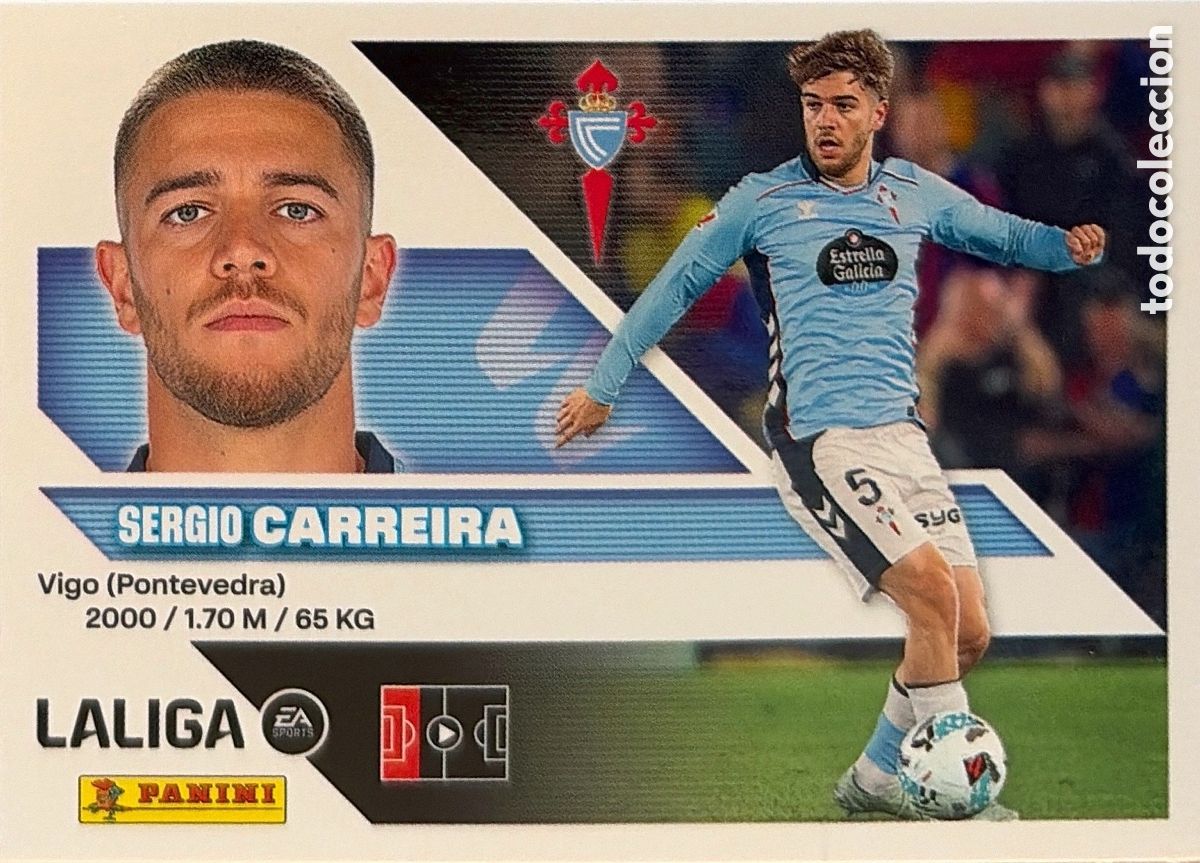 Cromos de f&uacute;tbol: 10.- Carreira (R. CELTA) - COLECCIONES ESTE 2026/27 (PANINI)