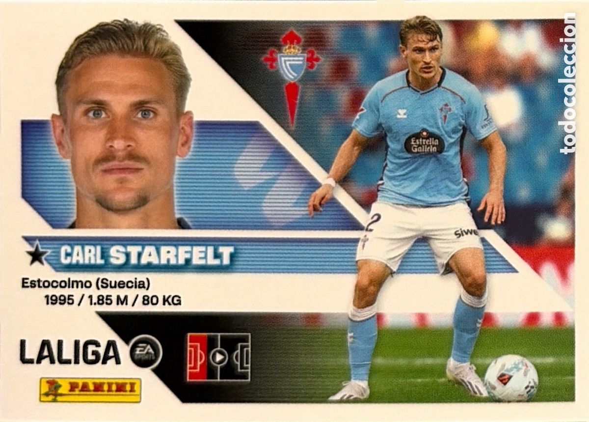 Cromos de f&uacute;tbol: 8.- Starfelt (R. CELTA) - COLECCIONES ESTE 2026/27 (PANINI)