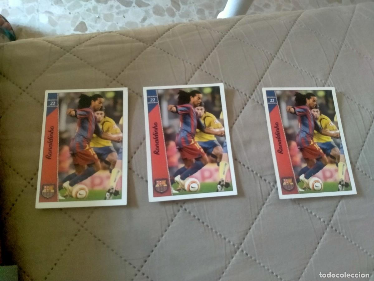 Cromos de f&uacute;tbol: cromos de ronaldinho 3cromos
