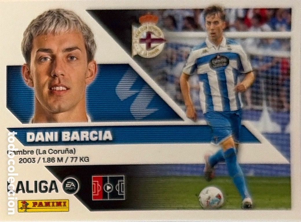 Cromos de f&uacute;tbol: 8.- Dani Barcia (DEPORTIVO CORU&Ntilde;A) - COLECCIONES ESTE 2026/27 (PANINI)