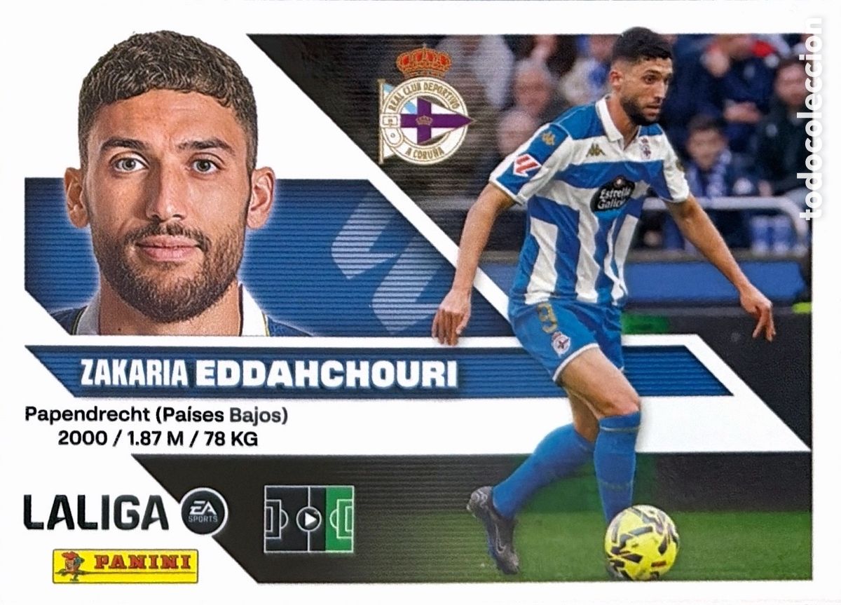 Cromos de f&uacute;tbol: 19.- Eddahchouri (DEPORTIVO CORU&Ntilde;A) - COLECCIONES ESTE 2026/27 (PANINI)