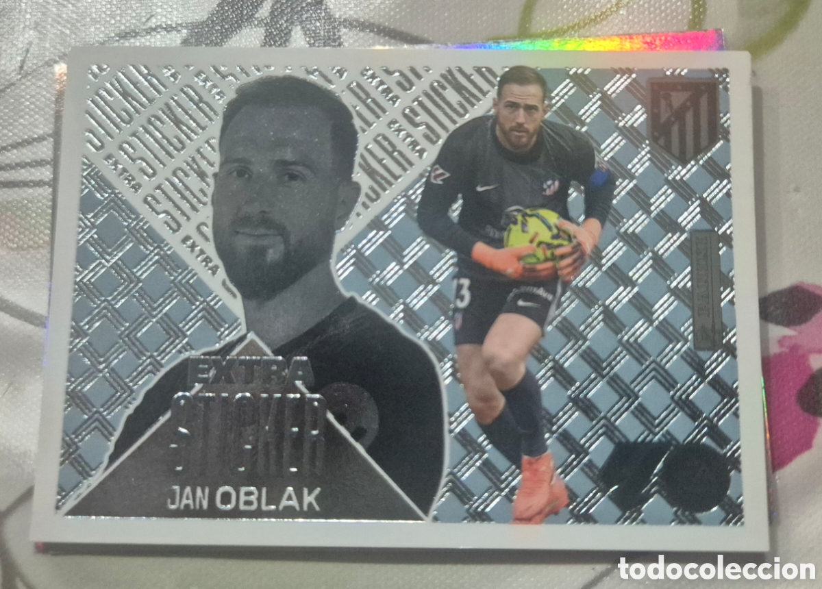 Cromos de f&uacute;tbol: Oblak atletico de madrid extra sticker plata liga este 26 27