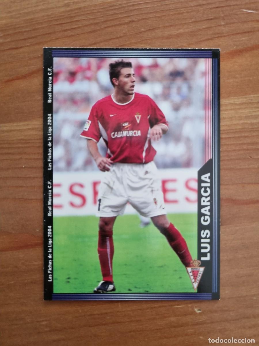 Football Stickers: 480 LUIS GARC&Iacute;A (Real Murcia). Las Fichas de la Liga 2003 2004 03 04 (Mundicromo)