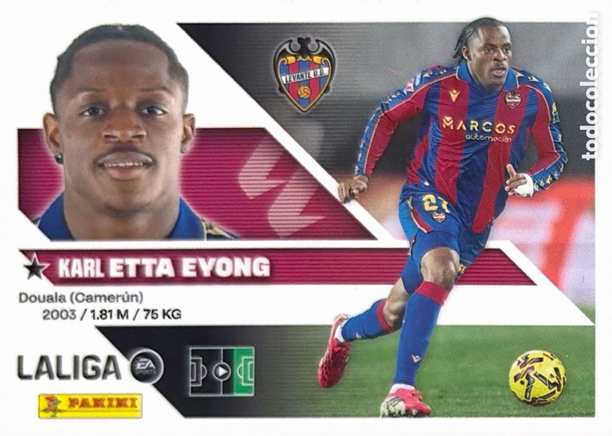 Cartes &agrave; collectionner de Football: 19.- Etta Eyong (LEVANTE) - COLECCIONES ESTE 2026/27 (PANINI)