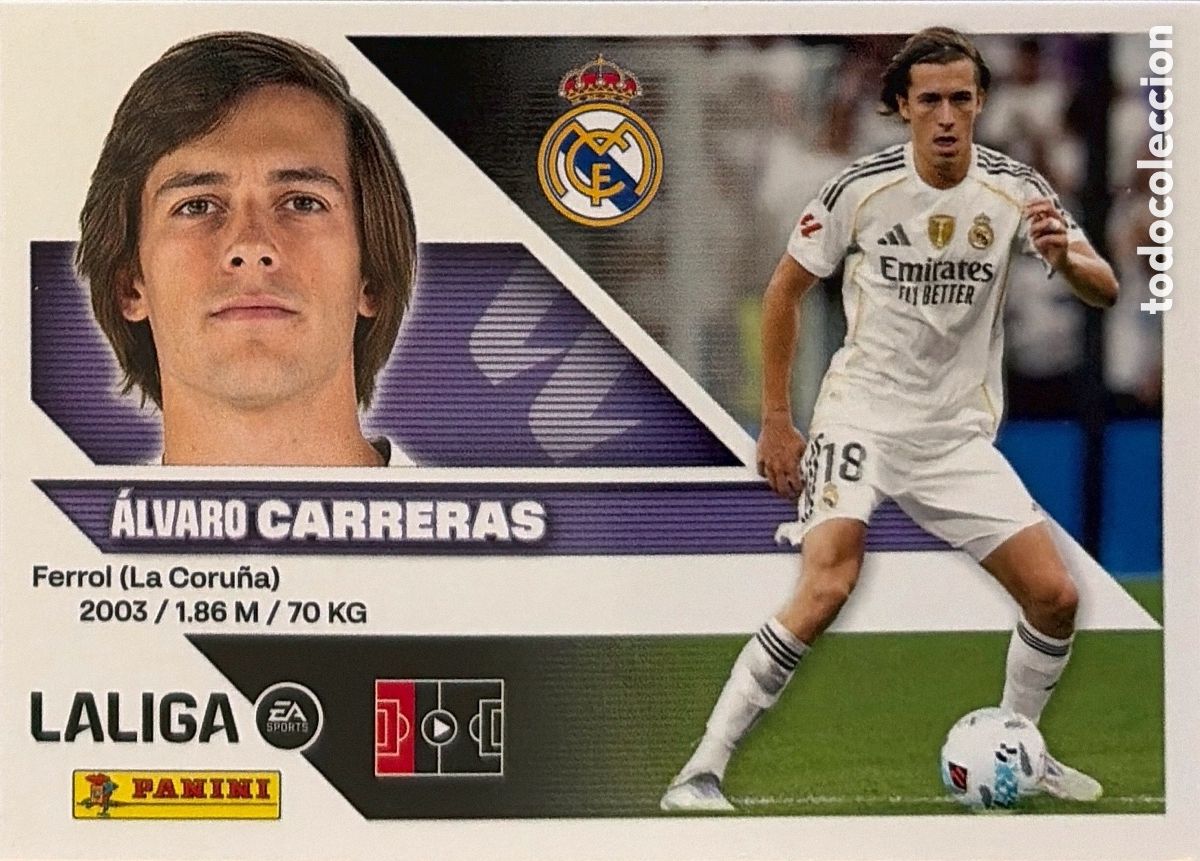 Cromos de f&uacute;tbol: 10A.- Carreras (R. MADRID) - COLECCIONES ESTE 2026/27 (PANINI)