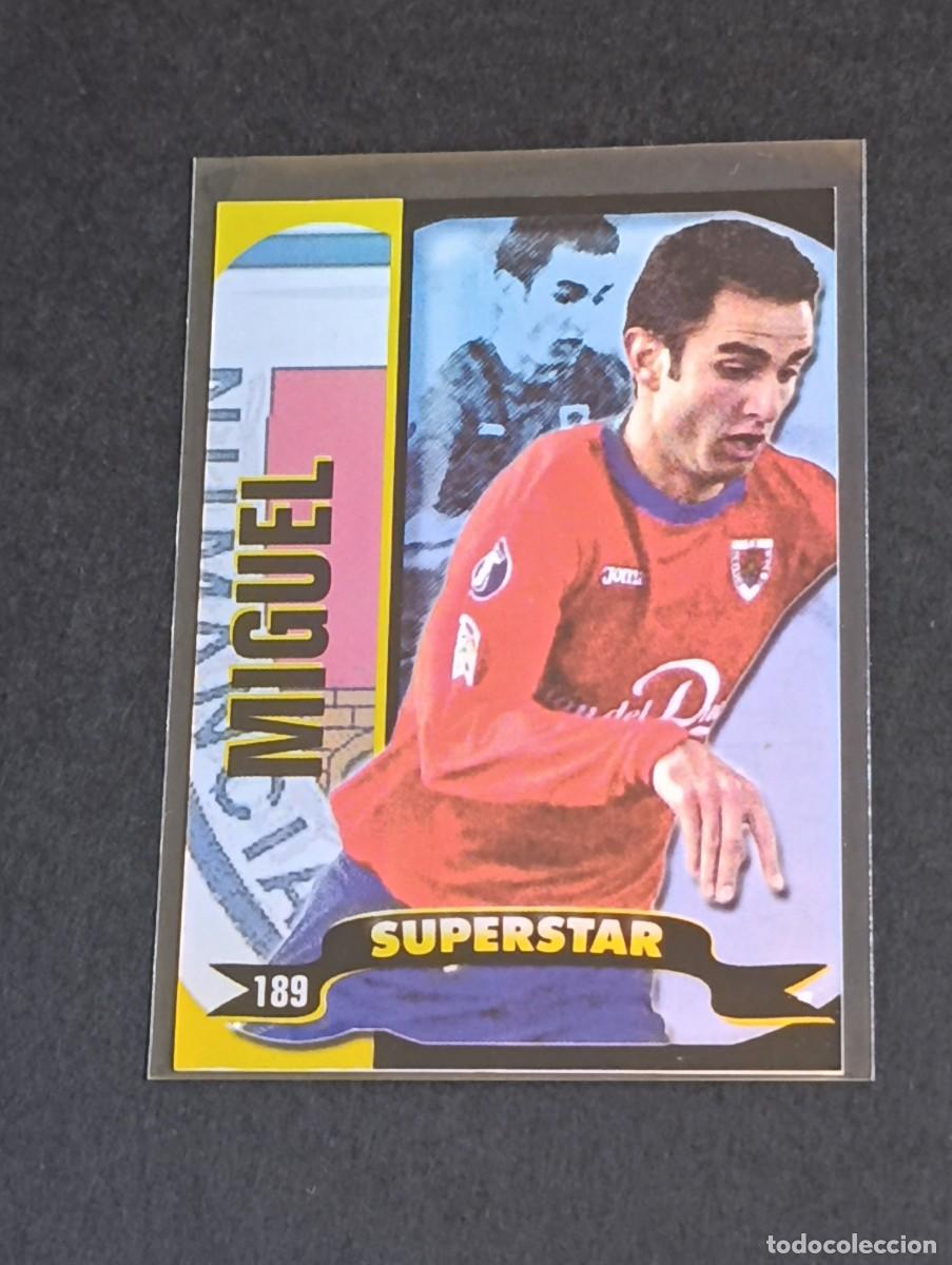 Cromos de f&uacute;tbol: MIGUEL SUPERSTAR BRILLO LISO #189 CD NUMANCIA - MUNDICROMO TOP LA LIGA 2004 2005 MC BRILLANTE 04 05