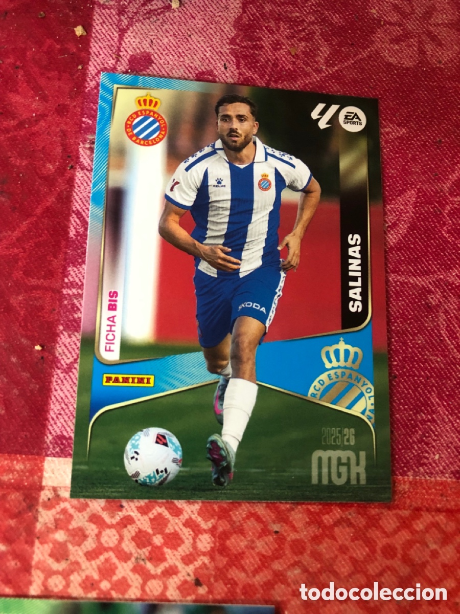 Cromos de f&uacute;tbol: Salinas n&uacute;mero 152 Bis del Espa&ntilde;ol megacracks 25-26 2025-2026
