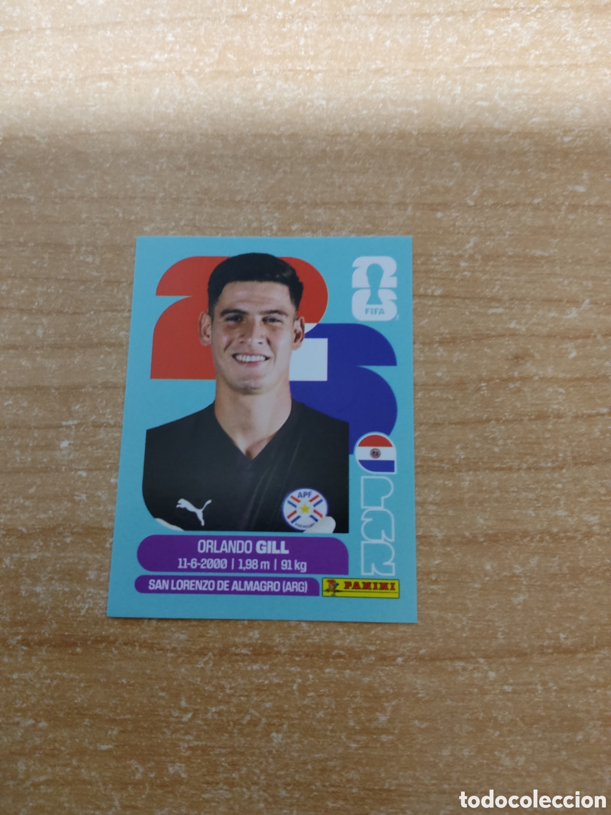 Cromos de f&uacute;tbol: 3 ORLANDO GILL PARAGUAY FIFA WORLD CUP 2026