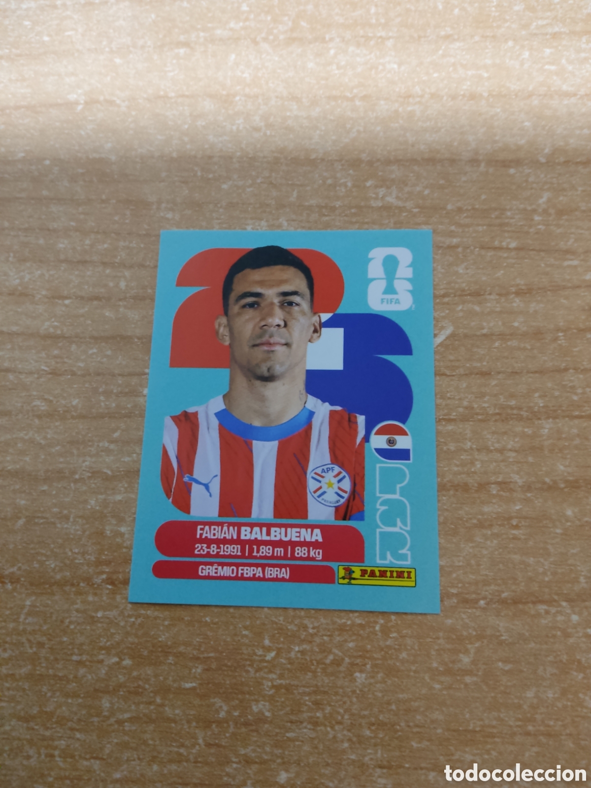 Cromos de f&uacute;tbol: 5 FABIAN VALBUENA PARAGUAY FIFA WORLD CUP 2026