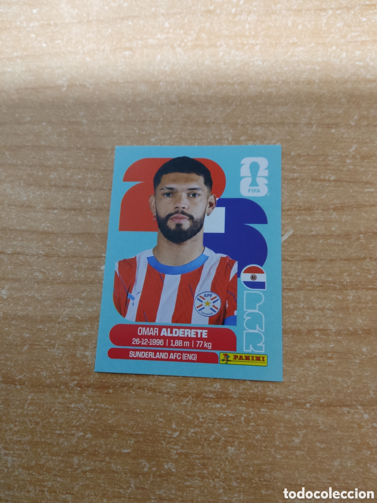 Cromos de f&uacute;tbol: 7 OMAR ALDERETE PARAGUAY FIFA WORLD CUP 2026