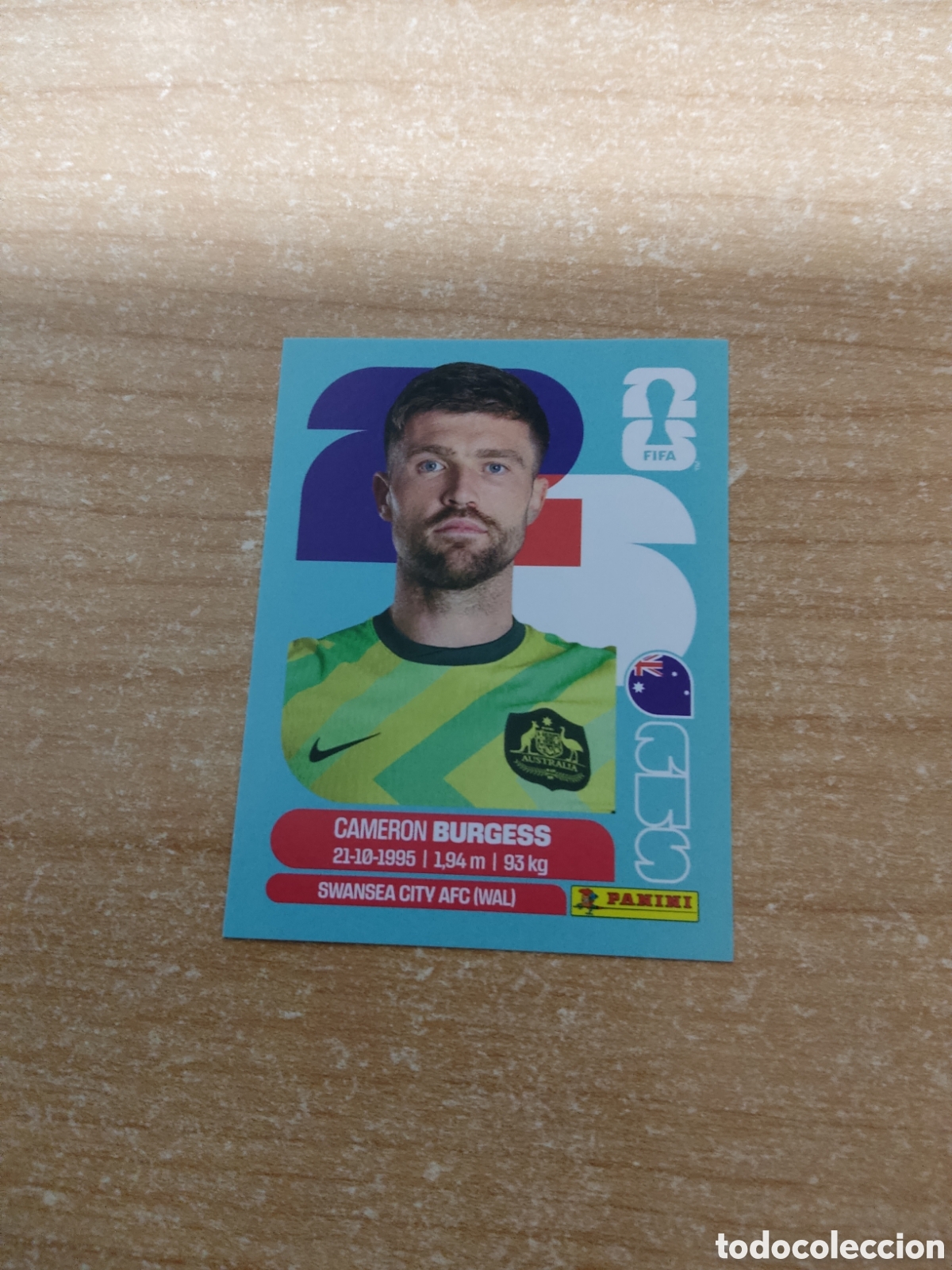 Cromos de f&uacute;tbol: 8 CAMERON BURGESS AUSTRALIA FIFA WORLD CUP 2026