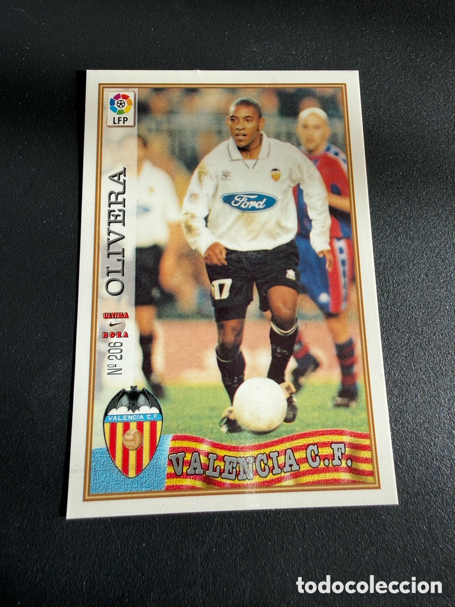 Fu&szlig;ball-Sticker: MUNDICROMO 97-98. n 206. UH. OLIVERA ( Valencia cf)
