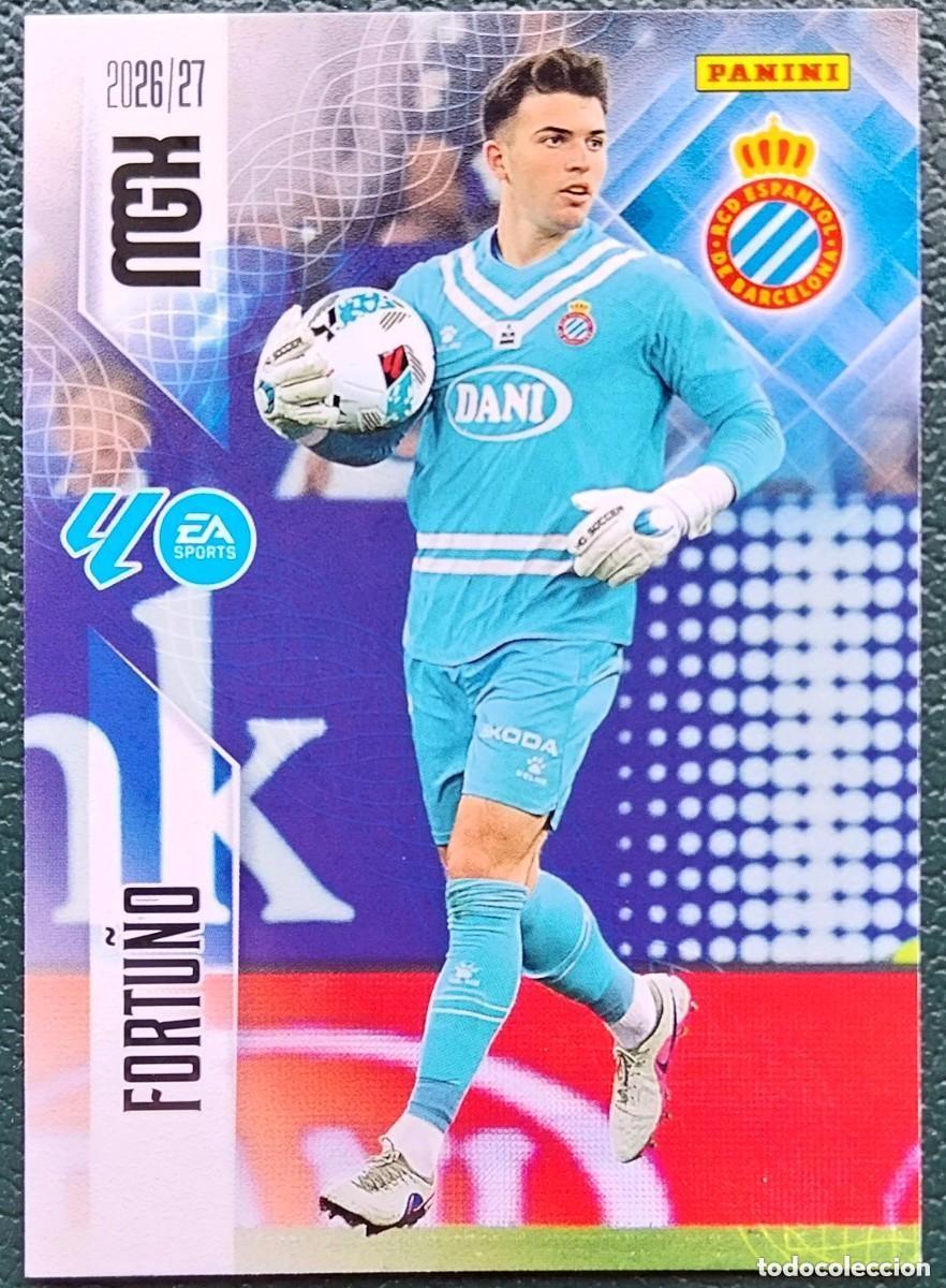 Cromos de f&uacute;tbol: 165 FORTU&Ntilde;O RCD ESPANYOL FICHAS ALBUM MEGACRACKS 2026 2027 MGK 26 27