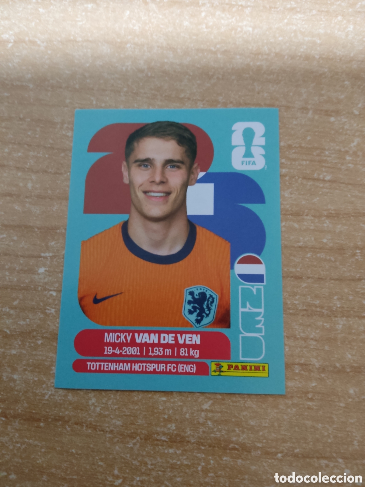 Cromos de f&uacute;tbol: 4 VAN DE VEN PAISES BAJOS FIFA WORLD CUP 2026