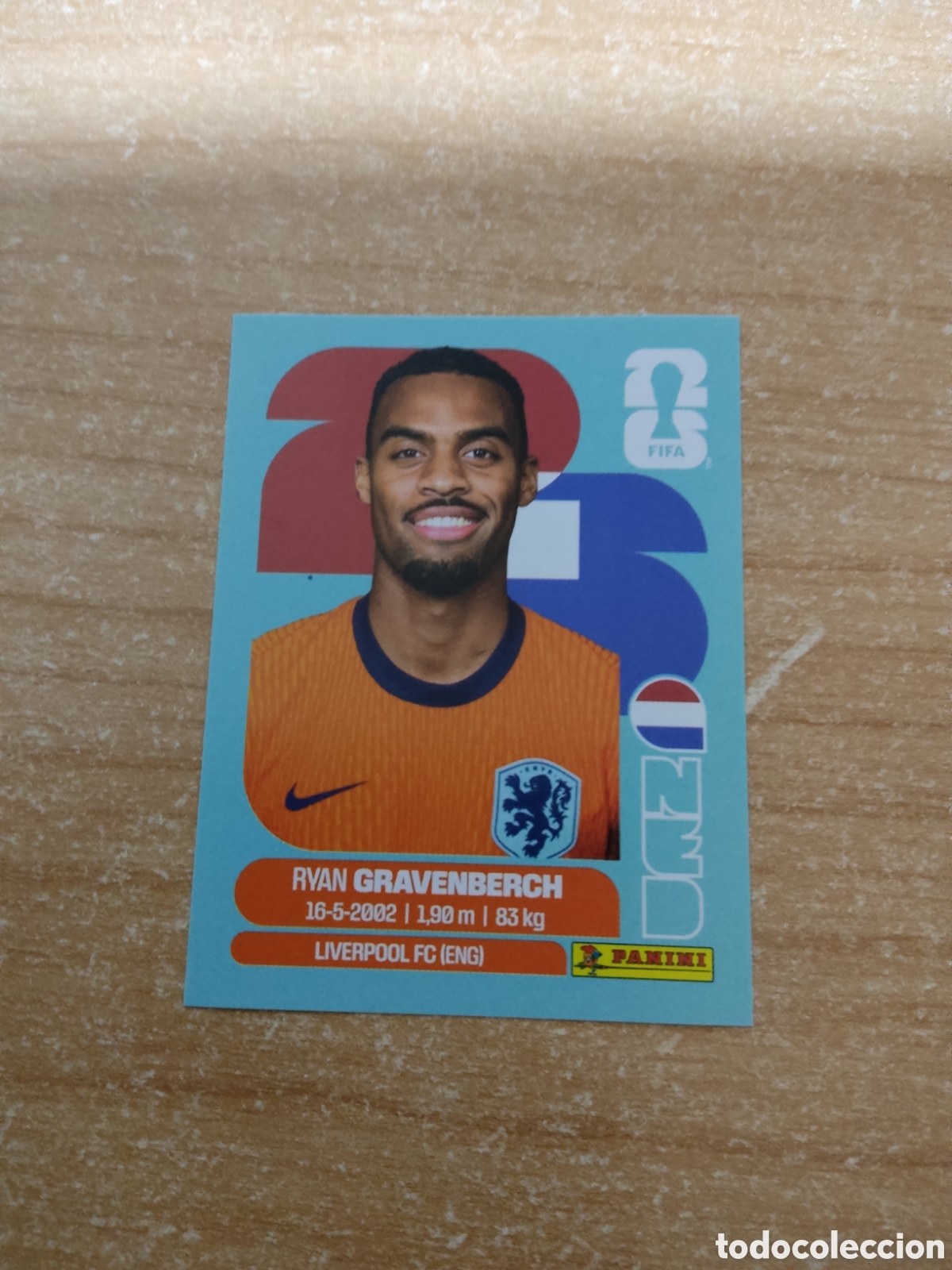 Cromos de f&uacute;tbol: 11 GRAVENBERCH PAISES BAJOS FIFA WORLD CUP 2026