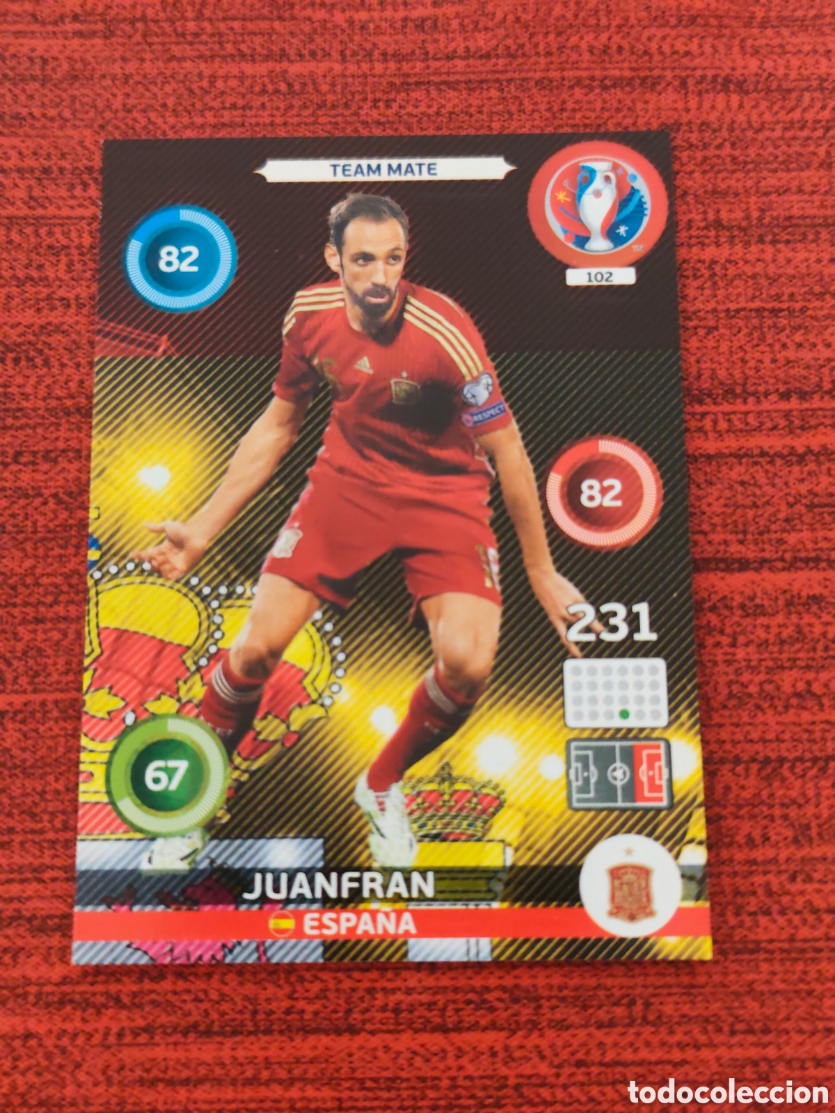 Figurine di Calcio: 102 JUANFRAN ESPA&Ntilde;A EURO 2016 ADRENALYN XL