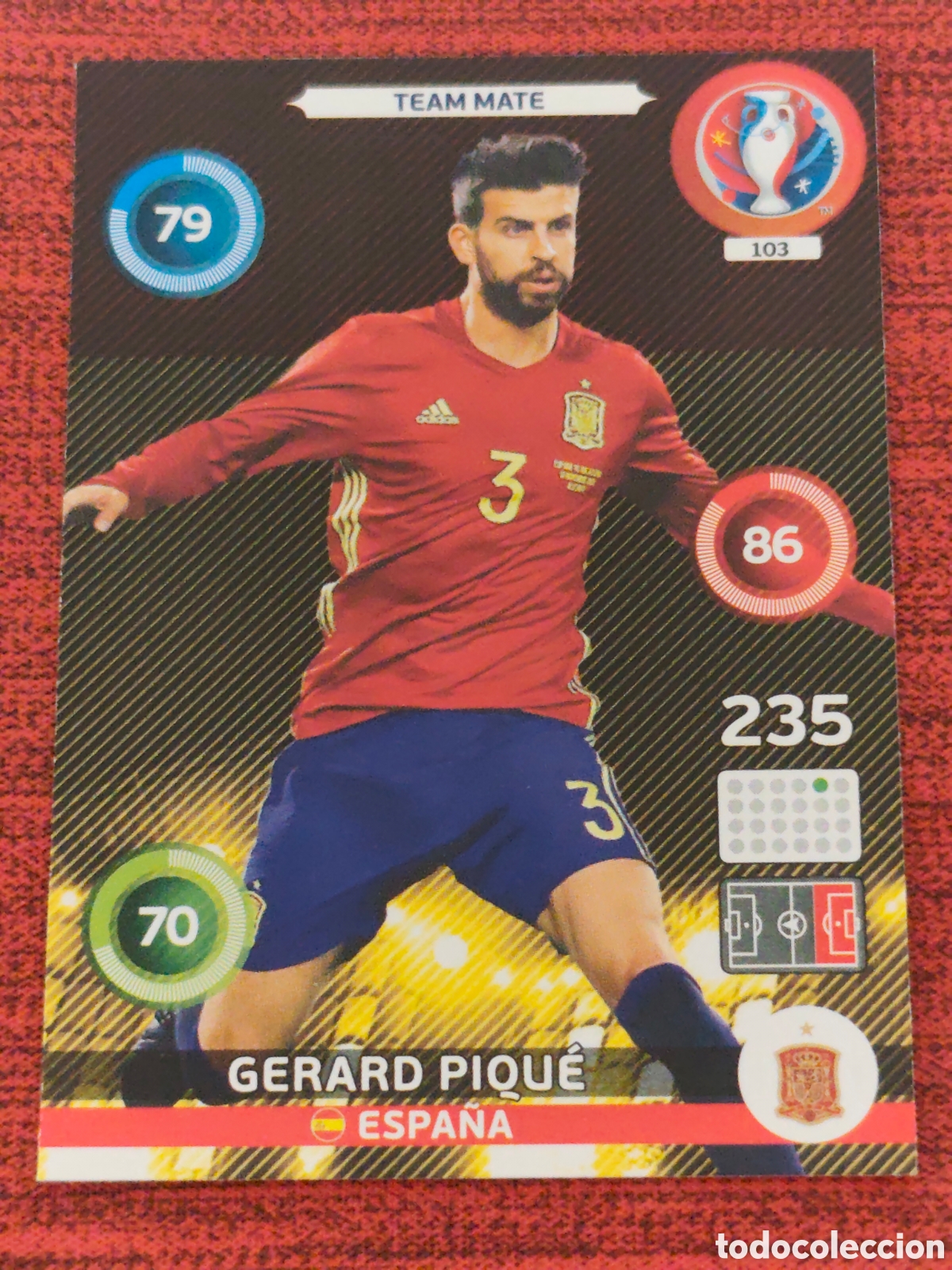 Fu&szlig;ball-Sticker: 103 PIQU&Eacute; ESPA&Ntilde;A EURO 2016 ADRENALYN XL