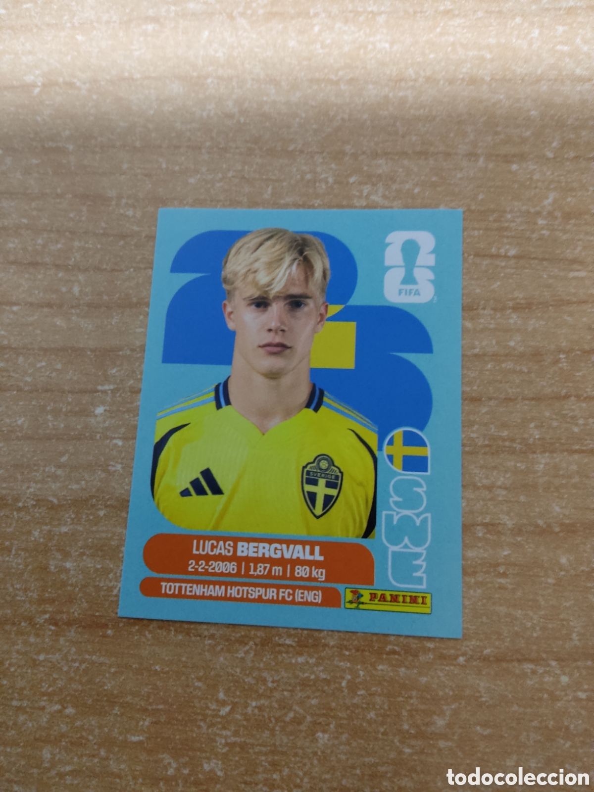 Fu&szlig;ball-Sticker: 8 BERGVALL SUECIA FIFA WORLD CUP 2026