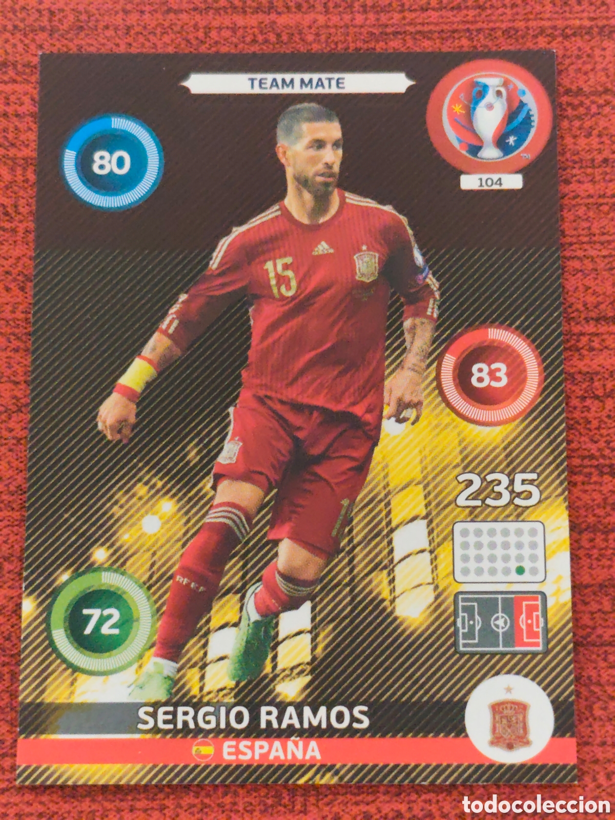 Fu&szlig;ball-Sticker: 104 SERGIO RAMOS ESPA&Ntilde;A EURO 2016 ADRENALYN XL
