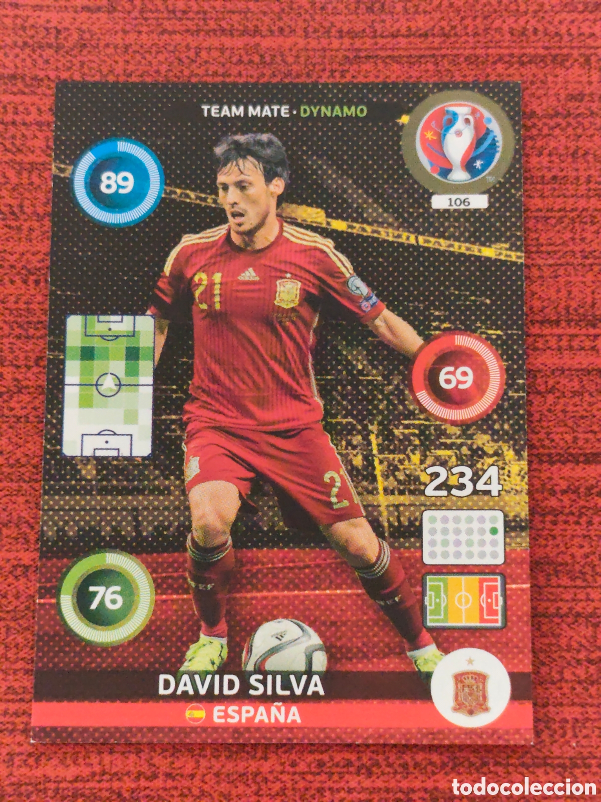 Cromos de f&uacute;tbol: 106 DAVID SILVA ESPA&Ntilde;A EURO 2016 ADRENALYN XL