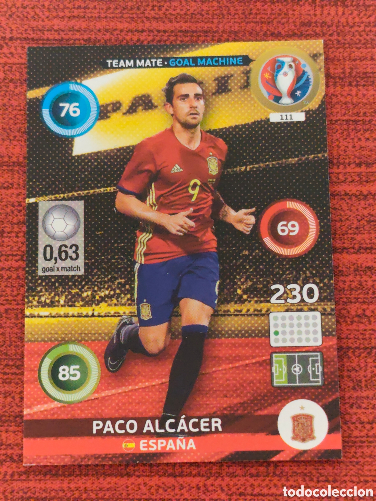 Cromos de f&uacute;tbol: 111 PACO ALC&Aacute;CER ESPA&Ntilde;A EURO 2016 ADRENALYN XL