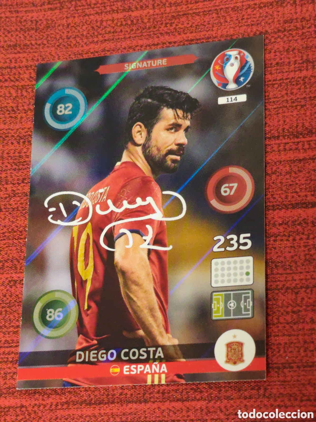 Cromos de Futebol: SIGNATURE 114 DIEGO COSTA ESPA&Ntilde;A EURO 2016 ADRENALYN XL