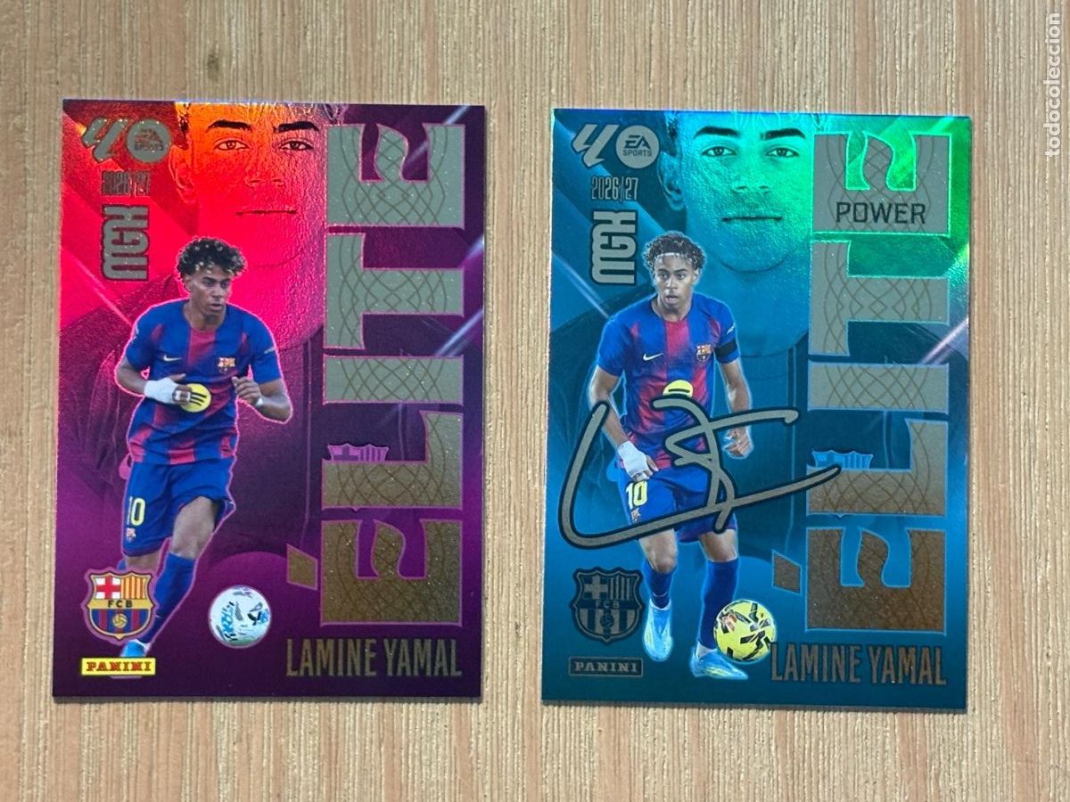 Cromos de f&uacute;tbol: Cromo Megacracks 2026-27 MGK ELITE POWER N 9+ 9P LAMINE YAMAL PARALELA