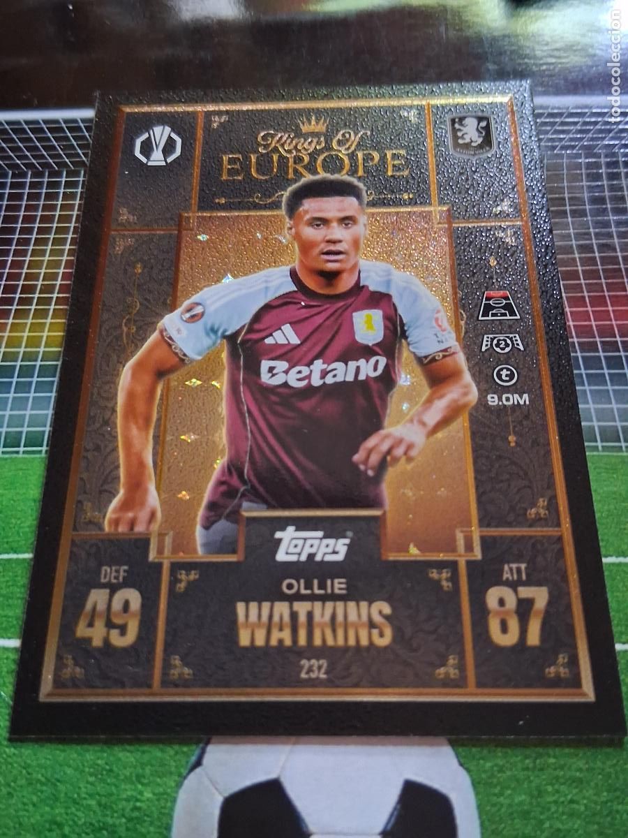 Cromos de f&uacute;tbol: 232 OLLIE WATKINS ASTON VILA KING OF EUROPE TOPPS MATCH ATTAX EXTRA CHAMPIONS 2025 2026 25 26