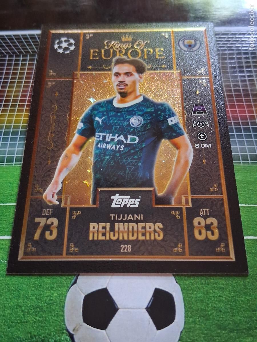 Cromos de f&uacute;tbol: 228 TIJJANI REIJNDERS MANCHESTER CITY KING OF EUROPE TOPPS ATTAX EXTRA CHAMPIONS 2025 2026 25 26