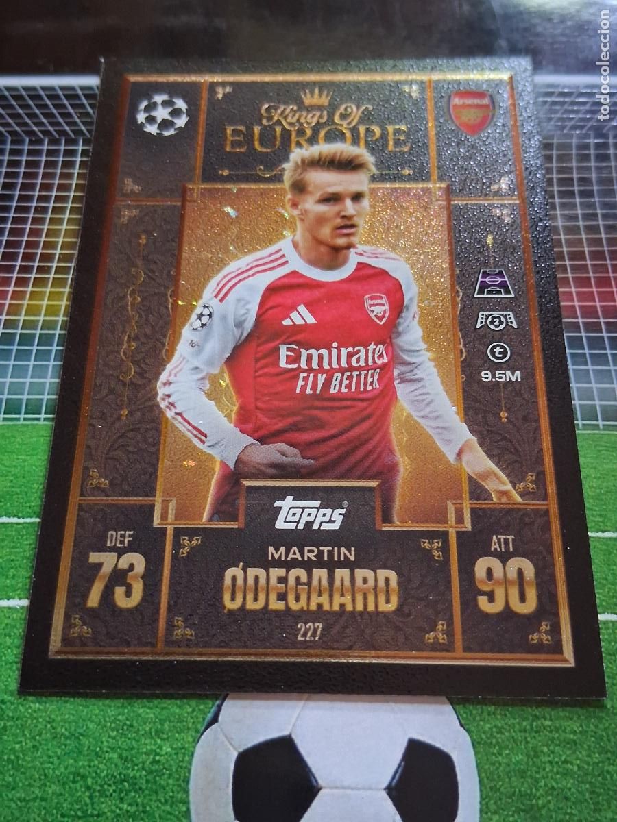 Cromos de f&uacute;tbol: 227 MARTIN ODEGAARD ARSENAL KING OF EUROPE TOPPS MATCH ATTAX EXTRA CHAMPIONS 2025 2026 25 26