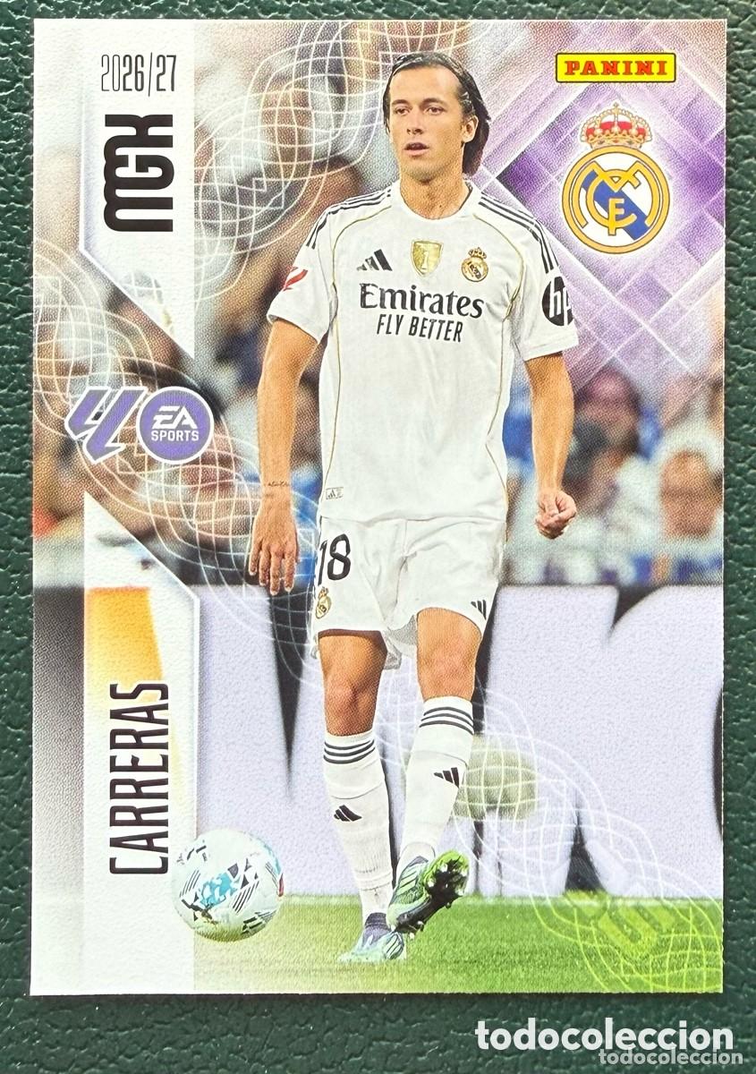 Cromos de f&uacute;tbol: 224 CARRERAS REAL MADRID FICHAS ALBUM MEGACRACKS 2026 2027 MGK 26 27