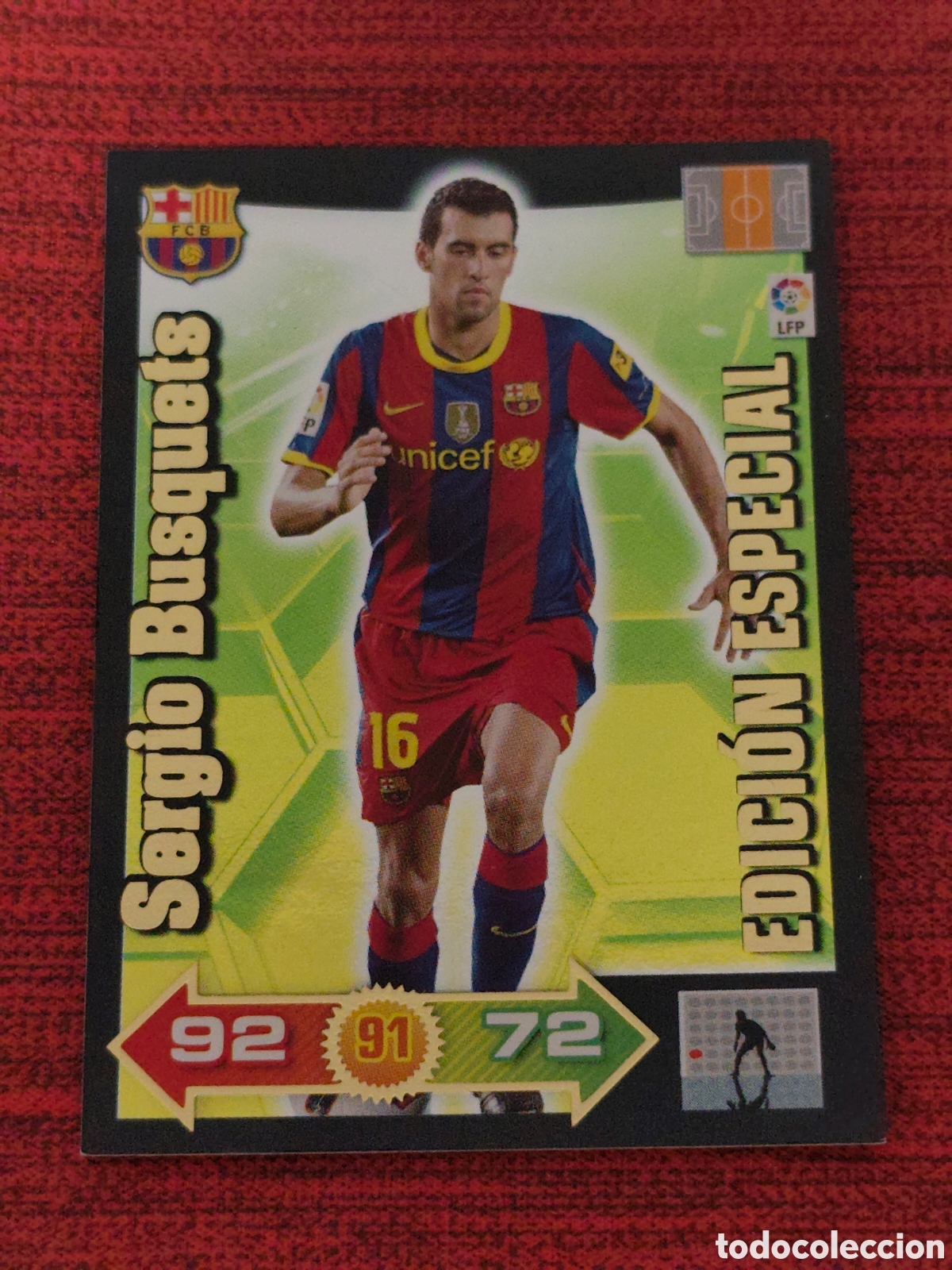 Cromos de f&uacute;tbol: EDICI&Oacute;N ESPECIAL SERGIO BUSQUETS FC BARCELONA ADRENALYN XL 2010 2011